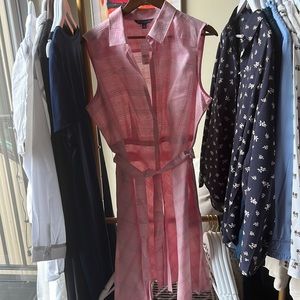 New with tags Brooks Brothers sleeveless shirt dress!